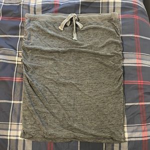 JAMES PERSE | Gray Rushed drawstring Skirt Sz 4 100% cotton